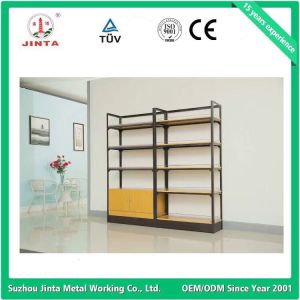 Wooden and Steel Single Sided Wall Shelf